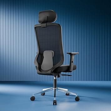 Vergo Core Pro Ergonomic Mesh Office Chair, High Back, Lumbar Support, 3D Adjustable Armrests, Seat Slider, Multi Tilt-Lock Recline, Metal Base, WFH/Study/Home/Desk Chair (Black Grey)