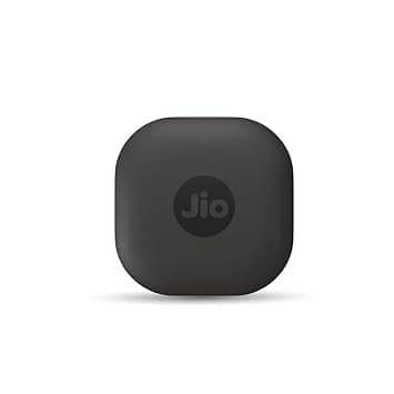 JioTag Air for iOS (Gray) Worldwide Tracker, Pair with Apple Find My app for keys, luggage, bikes, purses etc. inside & outside Bluetooth range, No SIM/subscriptions required, 1+1 year battery, 120 dB